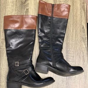 Two tone riding boots size 9.5